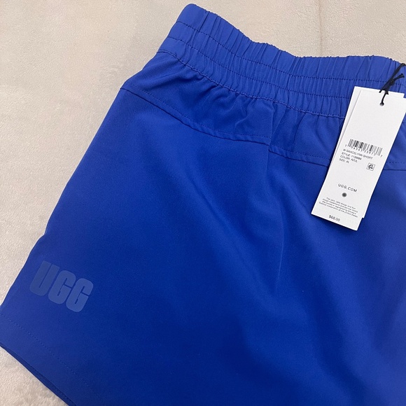 UGG Gracelynn Women's Athletic Logo Shorts in Azul Blue Size XL NEW - Picture 12 of 12